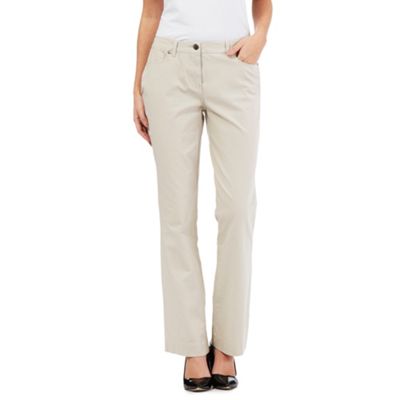 Maine New England Beige five pocket stretch trousers